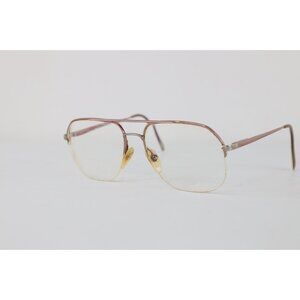 Vintage Caravaggio Eyewear Rome Half Frame Aviator Eyeglasses Glasses Pink